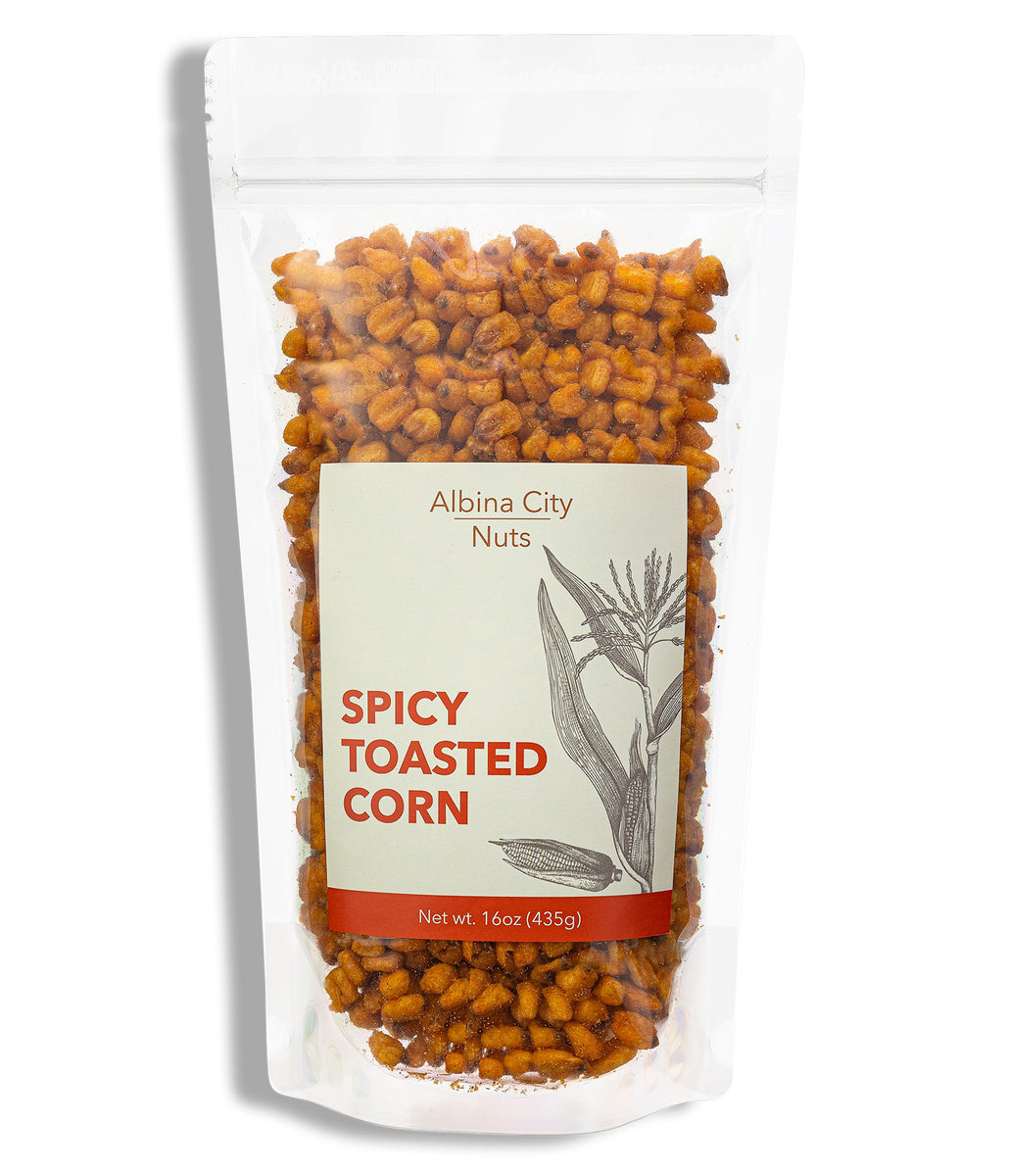Spicy Toasted Corn - 1 lb bag – Albina City Nuts
