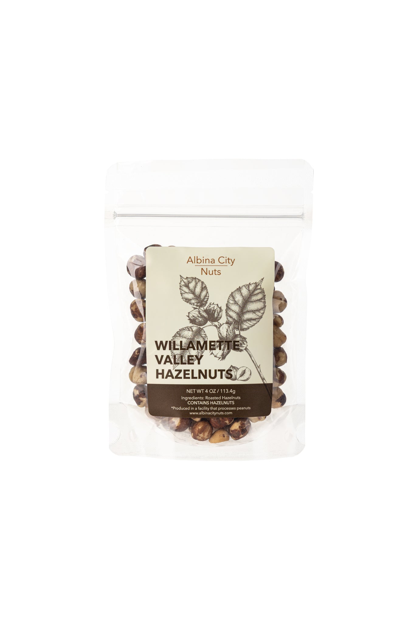 Single-Origin Roasted Willamette Valley Hazelnuts - 4oz bag