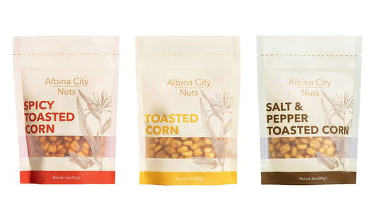 Toasted Corn Sampler - Spicy, Salty, Crunchy
